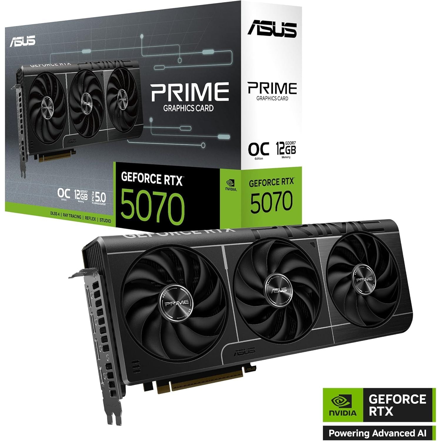Buy ASUS,ASUS Prime GeForce RTX 5070 OC 12GB GDDR7 Gaming Graphics Card – PCIe 5.0, 2587MHz Boost, HDMI 2.1b, DP 2.1b - Gadcet UK | UK | London | Scotland | Wales| Near Me | Cheap | Pay In 3 | Video Cards & Adapters
